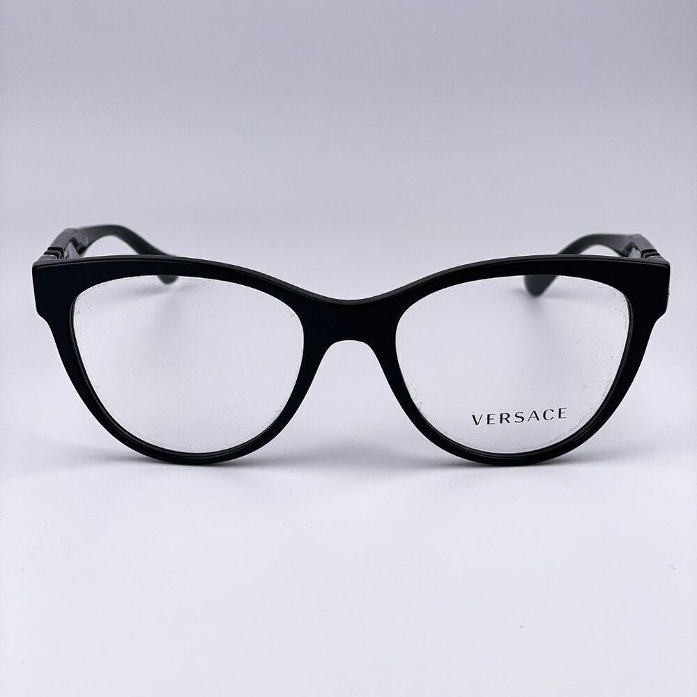 Sale! New Versace Ve3304 Gb1 Black Demo Cat Eye Women Eyeglasses